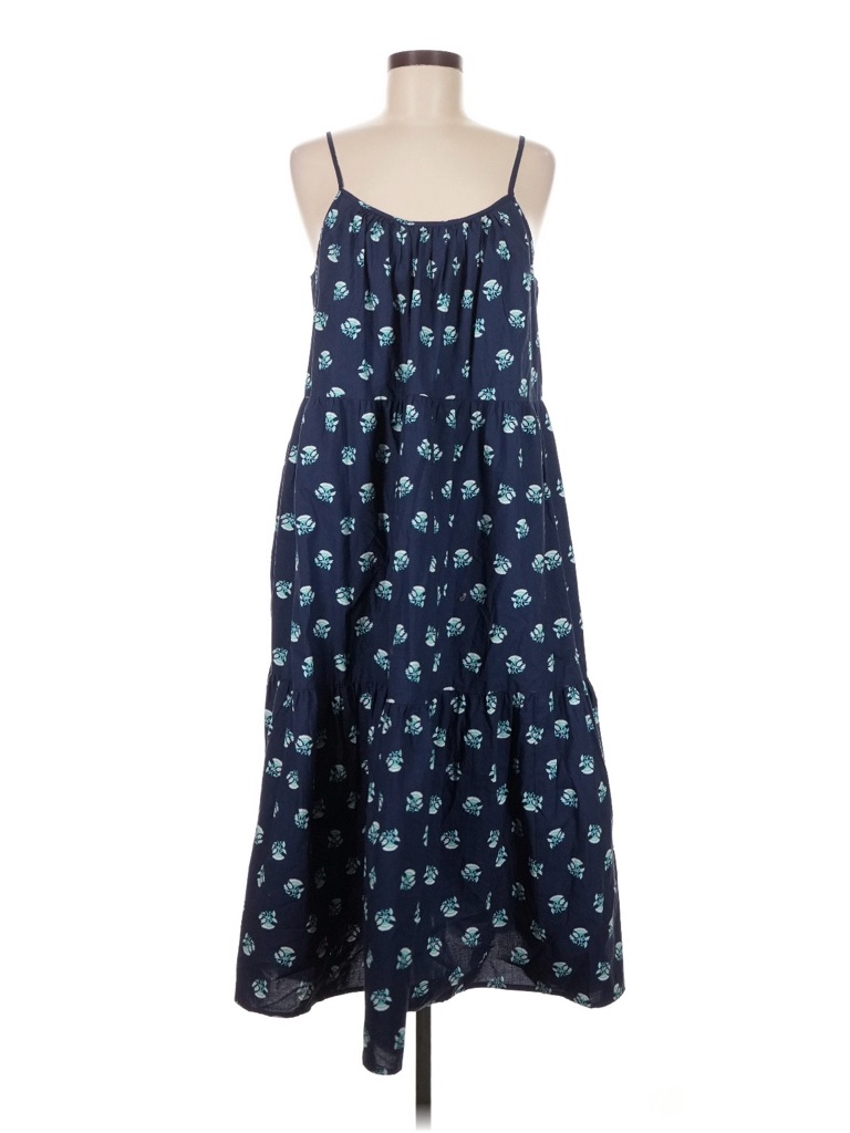 Universal Thread Navy Maxi Dress With Teal Floral Print